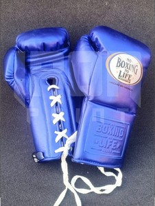 Gants de boxe professionnels personnalisables « No Boxing No Life » en cuir de vachette de qualité supérieure, à lacets, épais 4 couches, pour l'entraînement – Vente chaude - Product Image 4