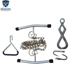 High Quality Obstetrical Instruments Set Including OB <b>Chain</b> Krey Hook and <b>Chain</b> Handle Stainless Steel Veterinary Calving Equipm - Product Image 6