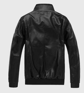 Chaqueta de Motocicleta Corta de Cuero Genuino para Mujer, de Alta Calidad, Impermeable, con Botones Dorados, Venta al Por Mayor - Product Image 2