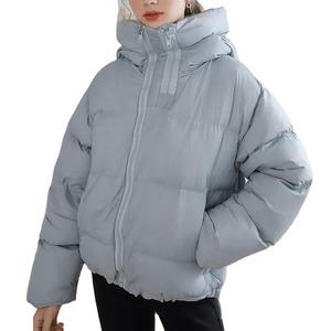OEM vente en gros, nouvelle veste en duvet, mode décontractée, blanche, hiver, manches bouffantes, 2022 - Product Image 1