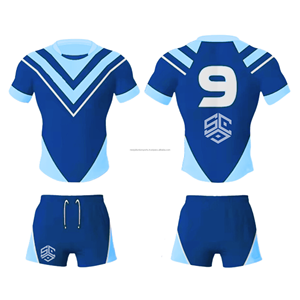 ชุดเสื้อซ้อมรักบี้สำหรับผู้ชายชุดฝึกแบบซับลิเมชันชุดเล่นกีฬารักบี้แบบสั่งตัด2025งาน OEM - Product Image 5