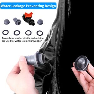 Black 50-Gallon Folding Rain Barrel Water Collector for Garden Supplies - Product Image 6