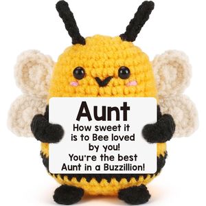 Valentine's <b>Bee</b> Plush Figure Toy Emotional <b>Gift</b> for Aunt Auntie Niece Nephew Moms on Christmas Birthday or Mother's Day - Product Image 1