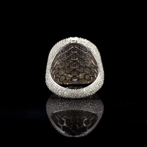 Anillo de Plata de Ley 925 con Moissanita y Diamantes, Corte Baguette, Estilo Hip Hop, Engaste Hecho a Mano, para Hombre, Uso Diario - Product Image 3