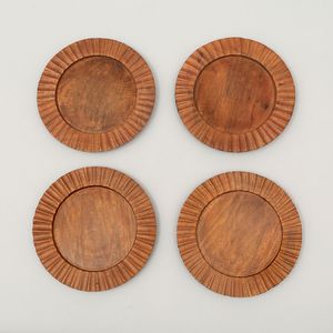 Piatto Decorativo in Legno Artigianale da 13 Pollici, Marrone, Sottopiatto in Legno per Cene e Decorazioni da Tavola - Product Image 4