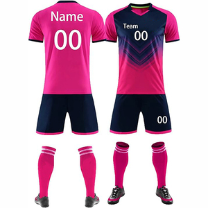 Uniformes de Fútbol Sublimados de Alta Calidad para Hombre y Mujer, 100% Poliéster, con Logotipo Personalizado, Nuevo Diseño, Camisetas y Pantalones Cortos - Product Image 4