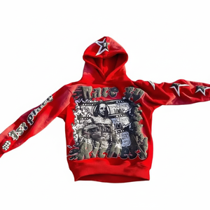 Sudadera con capucha para hombre, cálida, de invierno, de punto grueso, con logotipo personalizado en relieve 3D, con estampado en relieve, en dos colores, ¡en oferta! - Product Image 4