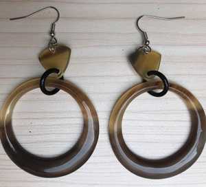 <b>Cow</b> and Buffalo Horn Handmade Eco-Friendly Natural Shape Modern Wedding Earrings From Uttar Pradesh MN EXPORTS - Product Image 6