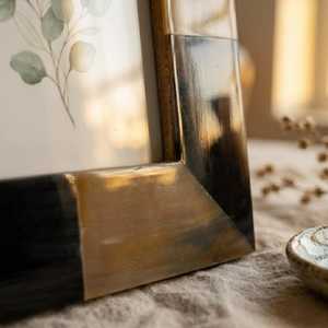 Cadre photo en résine avec incrustation d'os fait main, motif mosaïque de luxe, pour une présentation de photos moderne et des cadeaux mémorables - Product Image 5