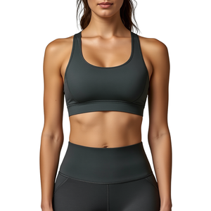 Ensemble de yoga 2 pièces pour femme, séchage rapide, sans couture, en Spandex/Nylon, imprimé, taille haute, avec taille élastique - Product Image 2