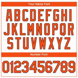 Custom Baseball Jersey White Orange Print Teamname 00 Personalized Name Number Crew Neck Short Sleeve Unisex Adult Regular Fit - Product Image 5