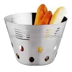 Fournisseur d'usine Ensemble de bols de service en acier inoxydable pour le mélange de salades de fruits Corbeille à pain en métal poli et vaisselle pour le dîner - Product Image 1