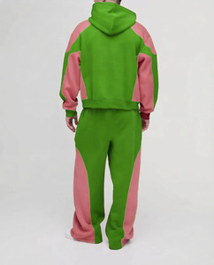 New Custom Color Regular Fleece 400GSM Solid Hoodie Jogger Set Men Breathable Quick Dry 100% Cotton Streetwear Printed <b>Winter</b> - Product Image 5