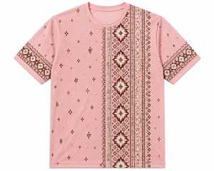 Camiseta de Manga Corta para Hombre, Negra, con Estampado Geométrico, Logotipo Personalizado, Unisex, 100% Algodón, Estampado Étnico - Product Image 6
