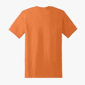 Men's <b>Orange</b> Short Sleeve O-Neck <b>T</b>-<b>Shirt</b> Regular Fit Casual Solid Color Jersey Knit 100% Cotton Breathable 180g - Product Image 4