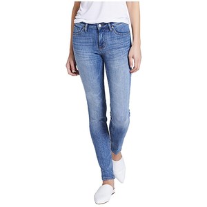 Jeans de Mezclilla Personalizados para Mujer, Estilo Urbano, Vintage, Desgastados, de Cintura Alta y Pierna Recta - Product Image 1