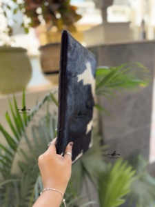 New Arrival Cowhide Leather Business Portfolio Binder Manufacture Multi-function <b>Document</b> File <b>Folder</b> With Card Holder - Product Image 2