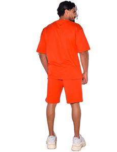 Logo personnalisé Ensemble T-shirt et short pour hommes Vêtements d'été Ensemble short 2 pièces pour hommes Ensemble t-shirt avec short assorti Couleur contrastée - Product Image 4