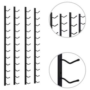 Porte-vin mural en fer noir pour 12 bouteilles, lot de 2 pièces - Product Image 3