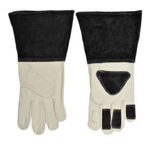 ถุงมือเชื่อม TIG สำหรับผู้ใหญ่แบบ unisex ขนาด 14 นิ้ว หนังแพะ ป้องกันนิ้วโป้งแบบ Keystone  ขอบหนังวัว - Product Image 4