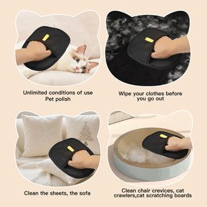 Produits de soins pour animaux : Gant réutilisable pour enlever les poils d'animaux avec languette de traction pour le nettoyage des meubles et des canapés - Product Image 3