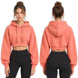 Hoodies courts pour femmes tendance, fabricant sur mesure, fournisseur en gros de sweats courts, marque privée pour la vente au détail aux États-Unis, au Royaume-Uni et en Europe - Product Image 3