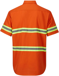 High Visibility Safety <b>T</b>-<b>Shirt</b> <b>Hi</b> <b>Vis</b> Work <b>Shirt</b> for Construction Industrial Workwear and Outdoor Worker Uniforms - Product Image 3