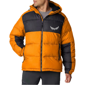 Chaqueta con Capucha para Hombre, Color Verde Oliva y Negro, Resistente al Viento, con Logotipo Bordado, Abrigo Informal de Invierno - Product Image 6