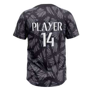 Maillot de baseball personnalisé pour homme à deux boutons, design coupé-cousu, lettres et numéros en twill, durable, anti-humidité, uniforme d'équipe - Product Image 5