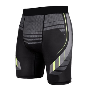 Short de compression élégant à logo personnalisé pour le fitness, séchage rapide, course à pied, avec poche et taille élastique, couleur unie - Product Image 2