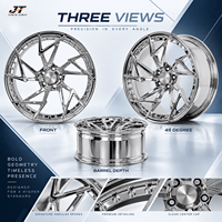 Jantes forgées à rayons croisés angulaires 18-22 pouces, finition chrome poli, 5x112 5x114.3 VIW-204 pour BMW Audi Mercedes-Benz