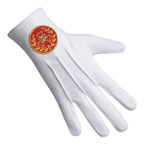 Guantes y Manoplas de Algodón 100% de Alta Calidad, Bordados, Regalia Masónica, Venta al Por Mayor, Regalia Masónica Barata - Product Image 3