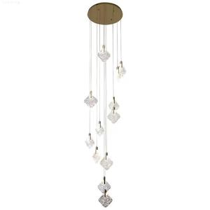 Décorations modernes pour salon, villa, lustre de luxe, lustre minimaliste pour escalier, lampe de salle à manger, lustre LED - Product Image 4