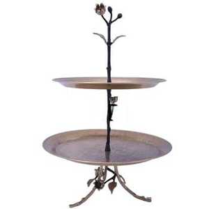 Durable Metal <b>Cake</b> <b>Stand</b> <b>Rotating</b> Tiered Dessert Display Cupcake Holder Wedding Birthday Party Serving Tray for Bakery - Product Image 5