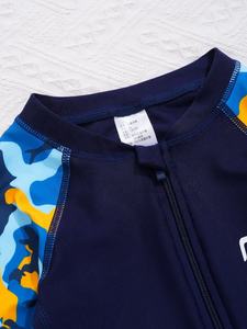 Maillot de bain une pièce pour enfants et garçons, <span class=keywords><strong>combinaison</strong></span> athlétique, pour entraînement, sports aquatiques, sports, parc aquatique, 3-12 - Product Image 3