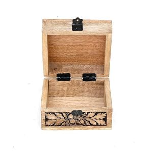 Low Price <b>Wooden</b> <b>Treasure</b> Storage <b>Chest</b> for Precious Items, Jewelry, Coins and Special Gifts with Rustic Handcrafted Design - Product Image 1