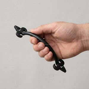 <b>Black</b> Powder Coated Iron Fleur de Lys Drawer Handle Vintage Cabinet Pull <b>Cupboard</b> Wardrobe Furniture Hardware - Product Image 6