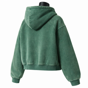 Sweat-shirt à capuche pour femme en mélange de coton, effet délavé, coupe ample, décontracté, pour tous les jours, hiver - Product Image 6