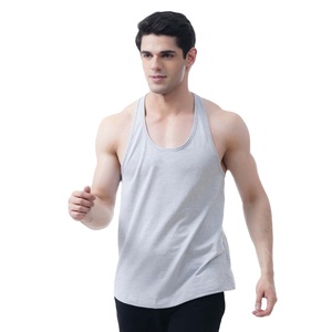 Wholesale Eco-Friendly Quick Dry Spandex/Cotton Bodybuilding Muscle Workout Fitness Gym Shirts Athletic <b>Stringer</b> Tank Top Men's - Product Image 1