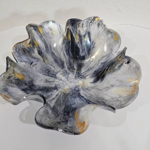 Epoxy resin <b>decorative</b> fruit bowl handmade glossy finish modern <b>kitchen</b> decor centerpiece stylish gift <b>item</b> - Product Image 1