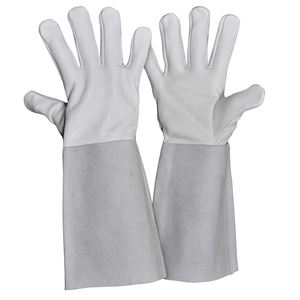 Heavy Duty Goat Skin Leather Tig Welding Gloves <b>Fire</b> Resistant Palm Reinforcements Welder GlovesResistant <b>Fire</b> Safety Work Glove - Product Image 2