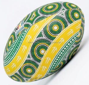 Ballon de rugby d'entraînement 100 % personnalisé et durable avec vessie en caoutchouc latex pour usage promotionnel ou professionnel - Product Image 5