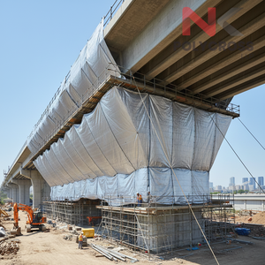 Bâche de protection pour travaux de ponts, imperméable et renforcée en PE, pour projets de construction de ponts - Product Image 2