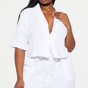 Nuevo Diseño de Chándal en Oferta, Ropa Deportiva de Verano, Conjunto de Pantalones Cortos y Camiseta de Manga Larga para Mujer, Estilo Urbano - Product Image 3