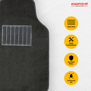 ROADPOWER (RP-<b>MAT</b>-033) Premium 5-Piece Car Floor <b>Mat</b>, Durable, Easy-Fit Design High Quality Durable Fabric With Reinforced Edges - Product Image 4