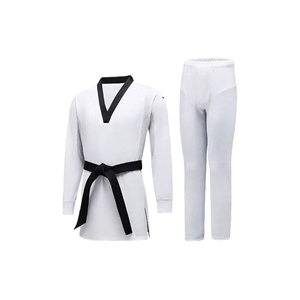 Uniforme de Karate Unisex para Niños, Blanco, Poliéster, Corte Regular, Secado Rápido, Kit de Artes Marciales, En Stock - Product Image 1