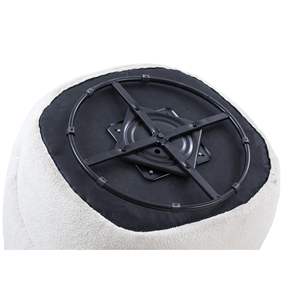 Poltrona Girevole per Spazi Ristretti, Comoda Poltrona Decorativa in Sherpa con Braccioli in Bouclé per Soggiorno - Product Image 4