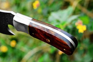 Cuchillo utilitario estilo hacha hecho a mano con hoja de acero estampado y mango de madera, proveedor mayorista OEM ODM para uso en cocina - Product Image 6