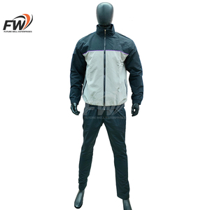 ชุดวอร์มกันลมไนลอนผู้ชายขายดีที่สุด แบบสั่งทำ OEM ODM ไซส์ใหญ่ ซิปแบบรูดขึ้น ผ้าโพลีเอสเตอร์ ผู้ผลิตชุดกีฬา - Product Image 1