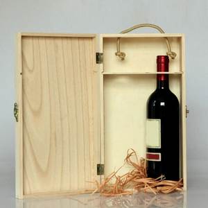 Premium Wooden Wine Bottle <b>Storage</b> <b>Box</b> With Hinged Cover For Elegant Home Bar And Gift Packaging - Product Image 4